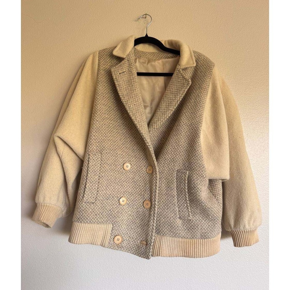 Vintage Braetan Cream Boucle Tweed Blazer Old Money Cottagecore Quiet Luxury 12